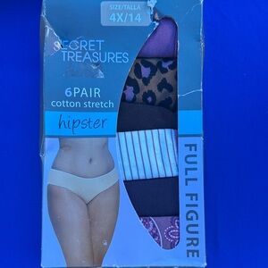 Secret Treasures Full Figure Hipster Underwear - Multi-Color Pack